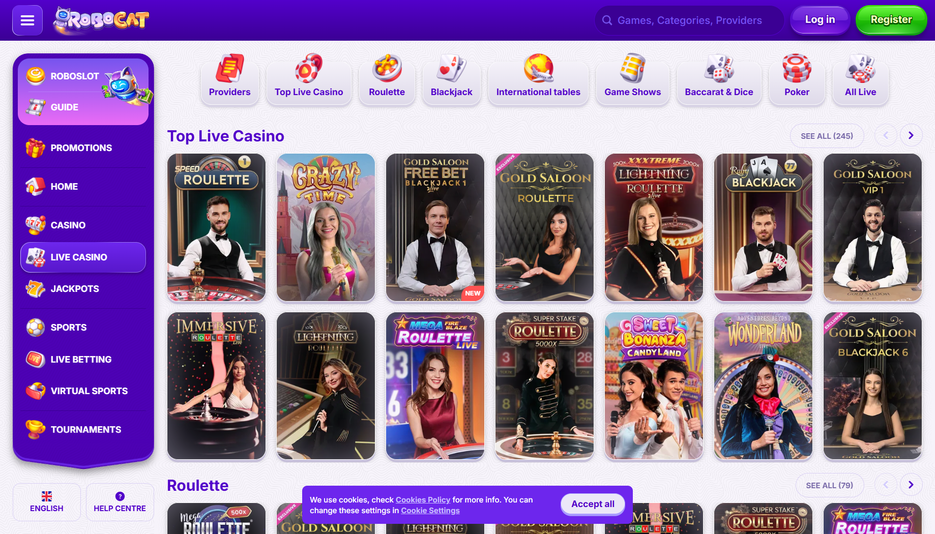 Screenshot της εφαρμογής Robocat