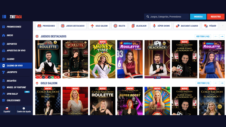 Tiki Taka Casino bonus interface showcasing promotional offers