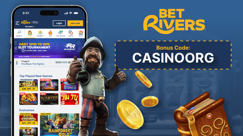 BetRivers Casino Bonus Code 2024 - CASINOORG for $500