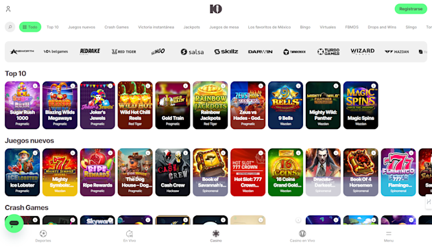 Reseña de 10bet Casino México 🎖️ Bono Hasta $3,000