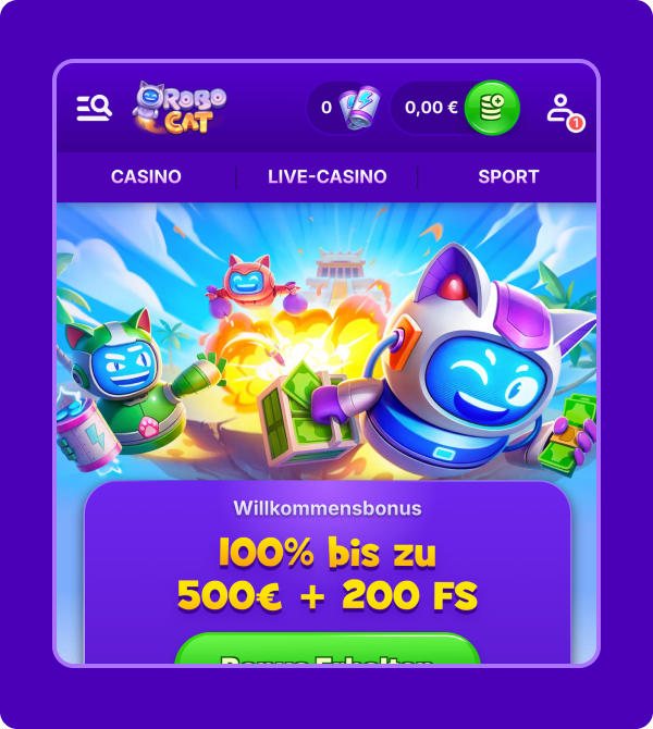 Robocat Casino Gutscheincode: Wo er funktioniert und was er bringt