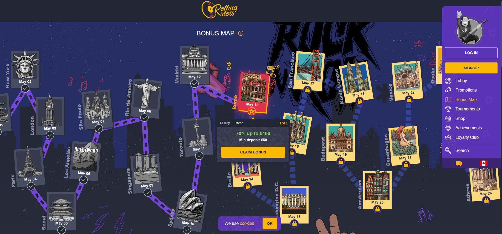Hvor meget opkræver du for Rolling Slots Dk