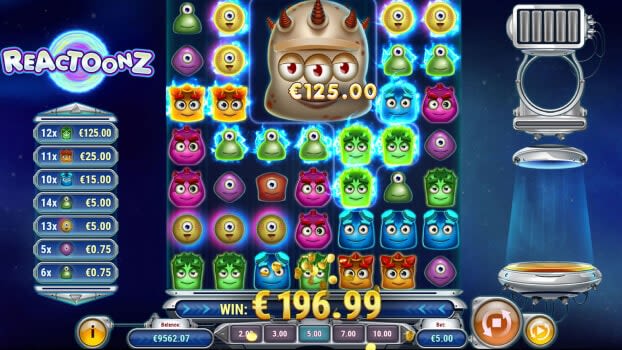 Screenshot of reactoonz Simple Casino Thumbnail