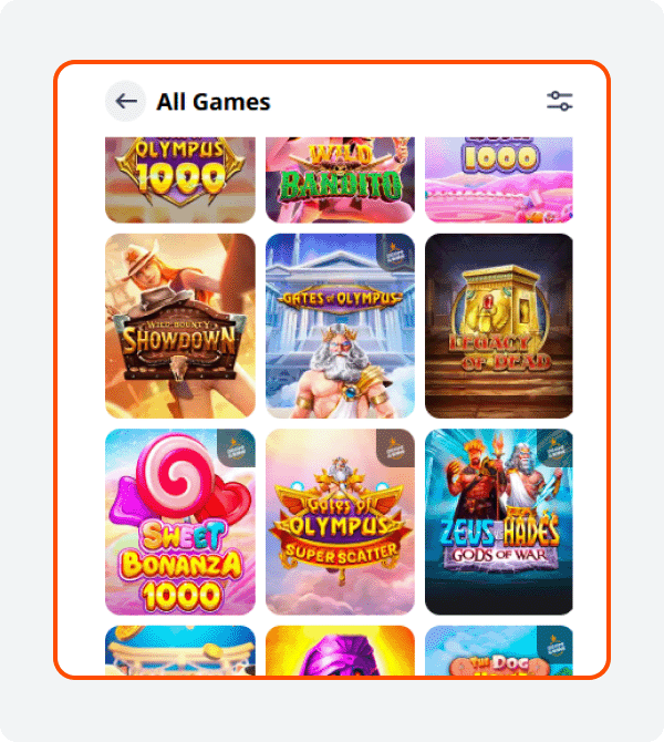 Monro Casino Oberfläche