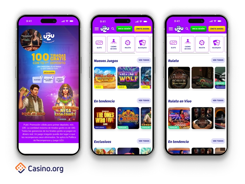 Playuzu Casino Homepage