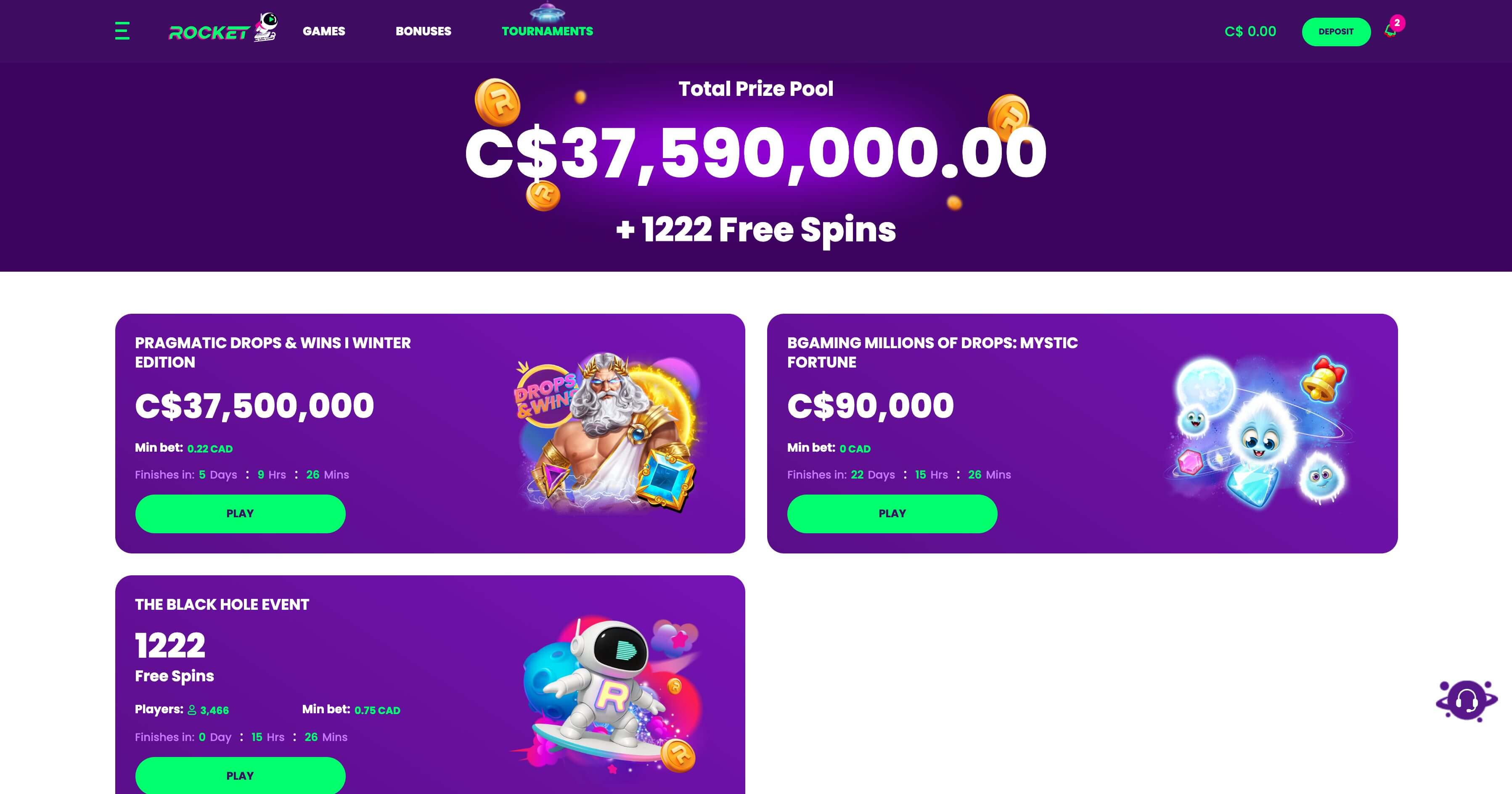 Casino rocket free spins