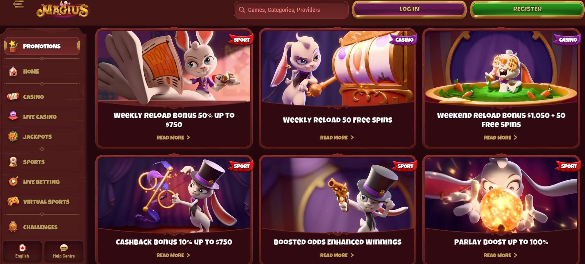 Promotions Magius Casino
