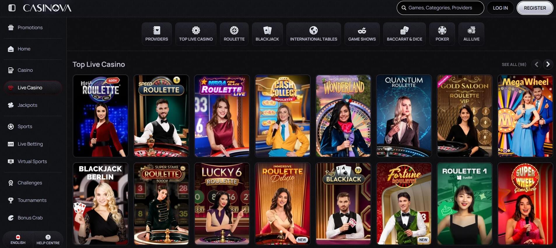 Casinova bet