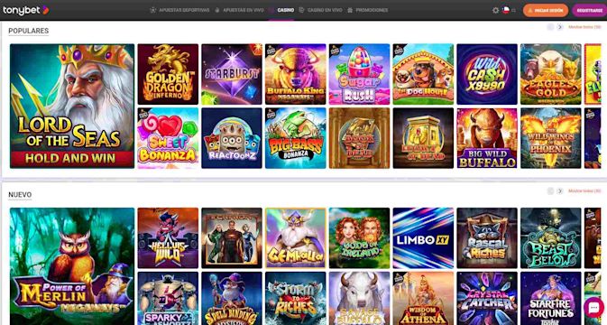 Reseña de TonyBet Casino ⭐ Bono $200,000 CLP + 120 Giros