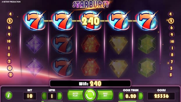 Screenshot of starburst Casino Gods Thumbnail