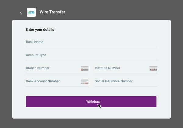 Withdrawal Bank Transfer Step 3