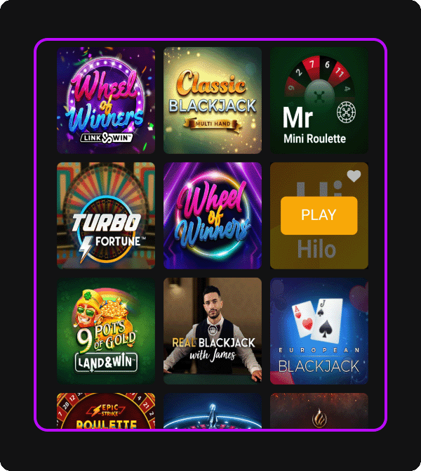 Jackpot City Casino Interface