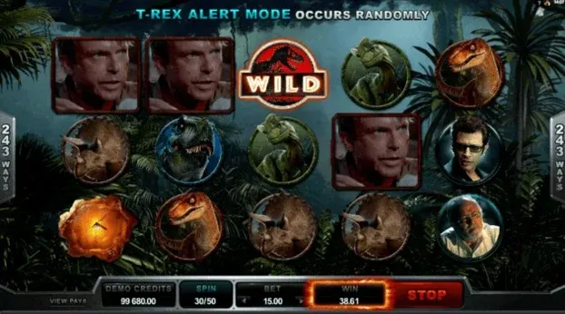 Jurassic Park Slot Play at Ruby Fortune Casino