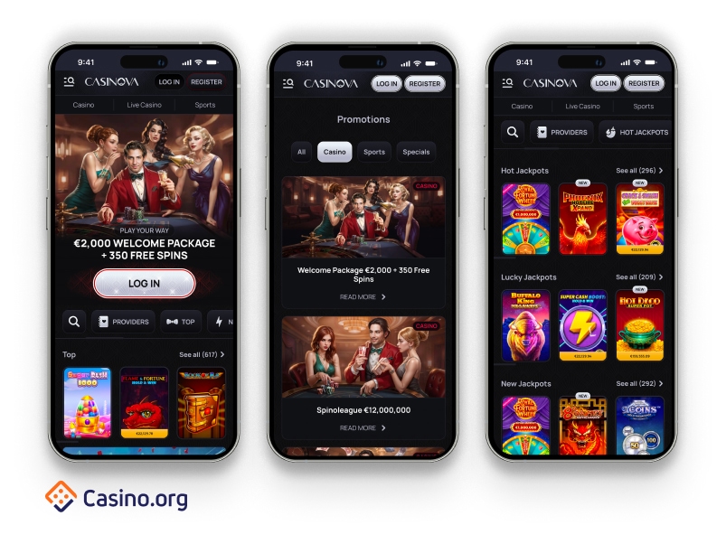 Casinova mobile