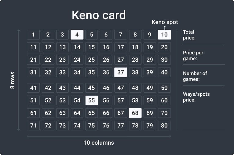 Keno card explained