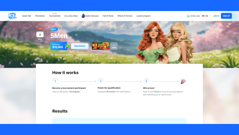 Zrzut ekranu Ice Casino