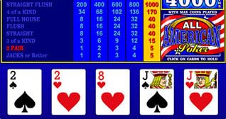 Video Poker Cards