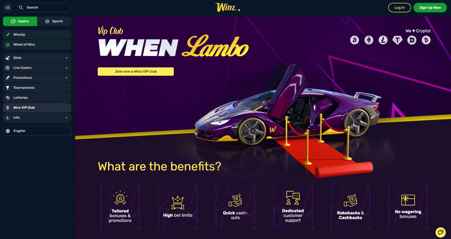 Winz casino login