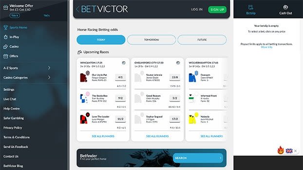 Screenshot of Betvictor Horse Racing Thumbnail