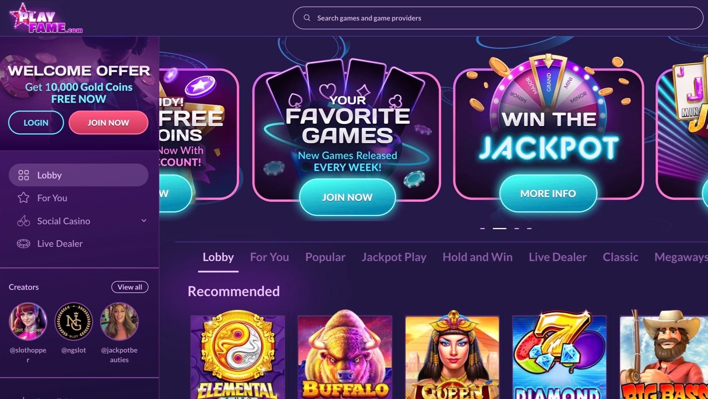 PlayFame Casino Promo Code | Get 10K GC & 3 SC