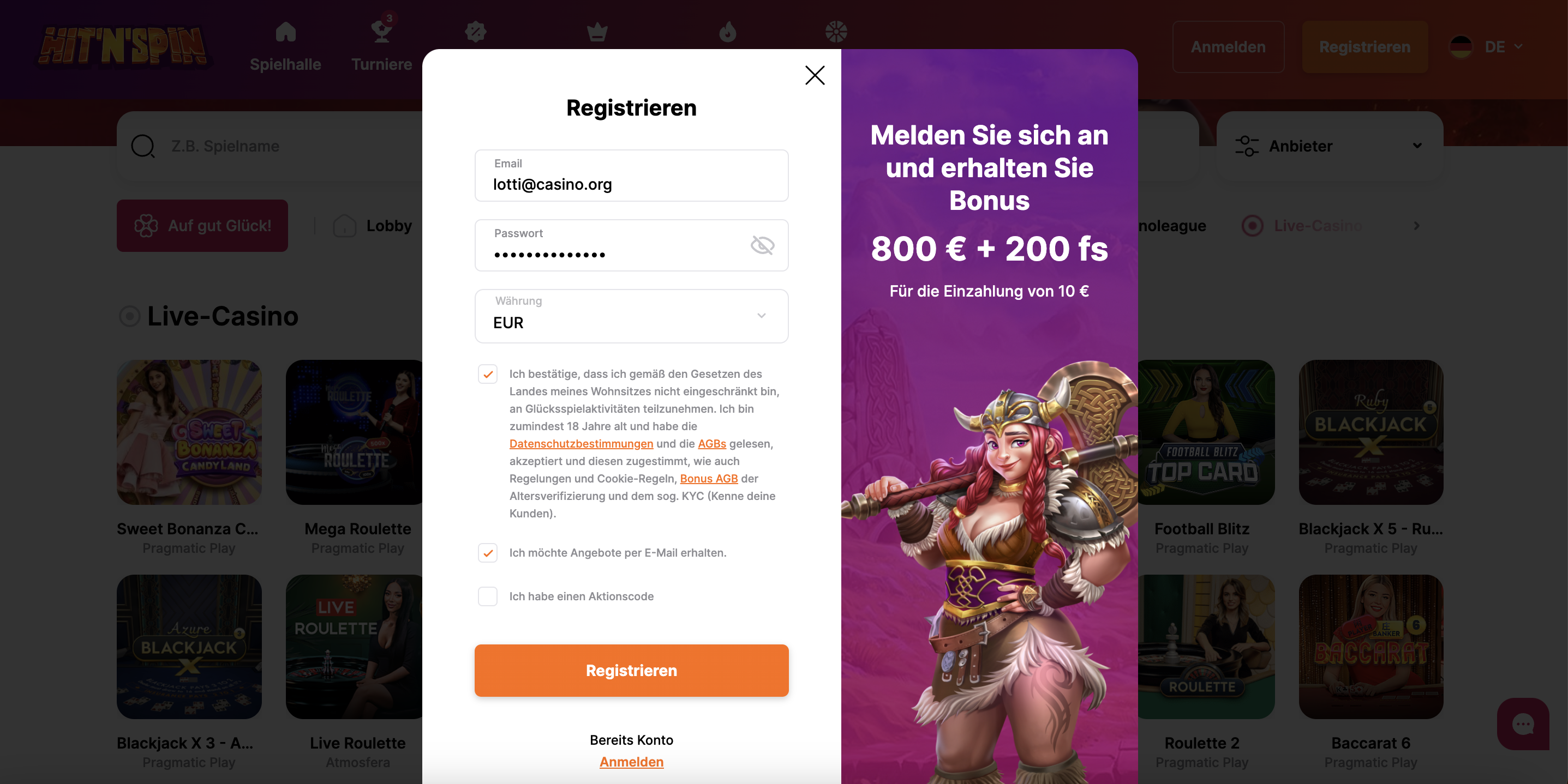 hitnspin bonus bez depozytu