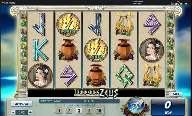 Thundering zeus Screenshot at InterCasino Thumbnail