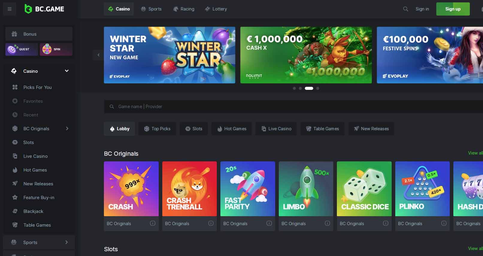 bc game casino no deposit bonus