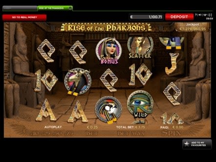 Screenshot of 888 Casino Rise of the Pharaohs Thumbnail