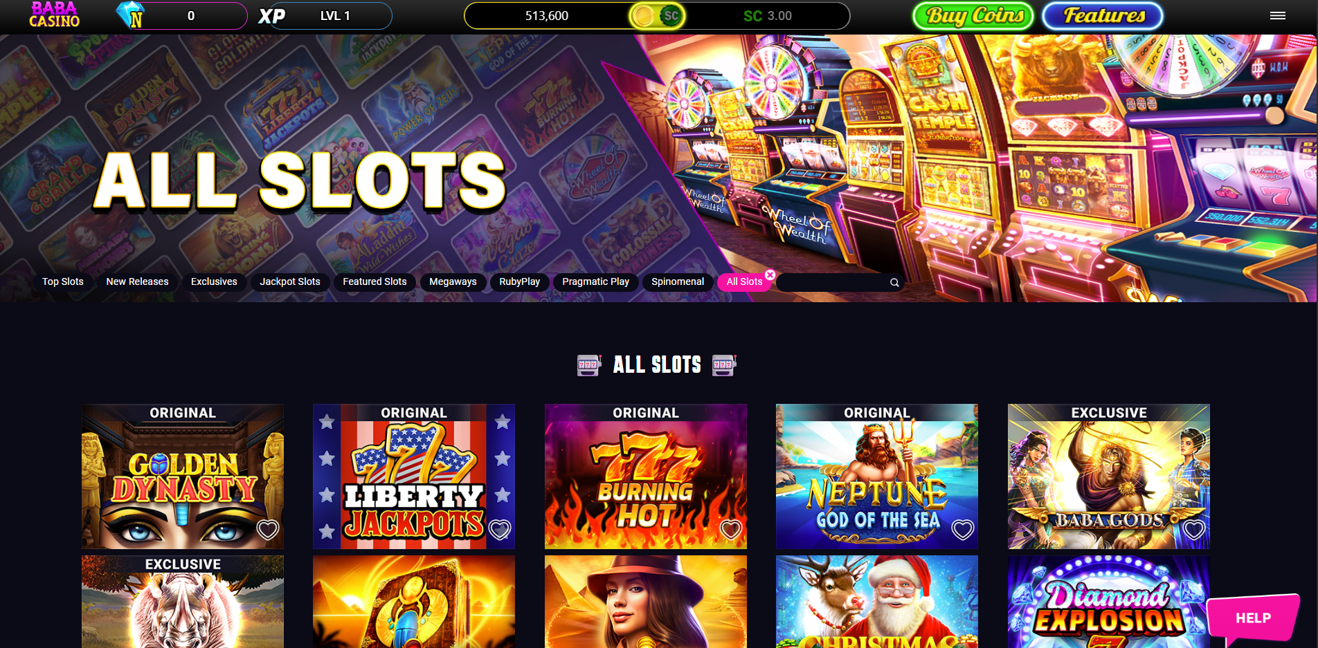 Baba Casino slots