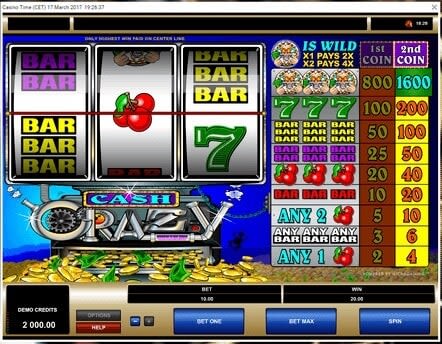 Screenshot of Cash crazy Gameplay at all-british-casino Thumbnail