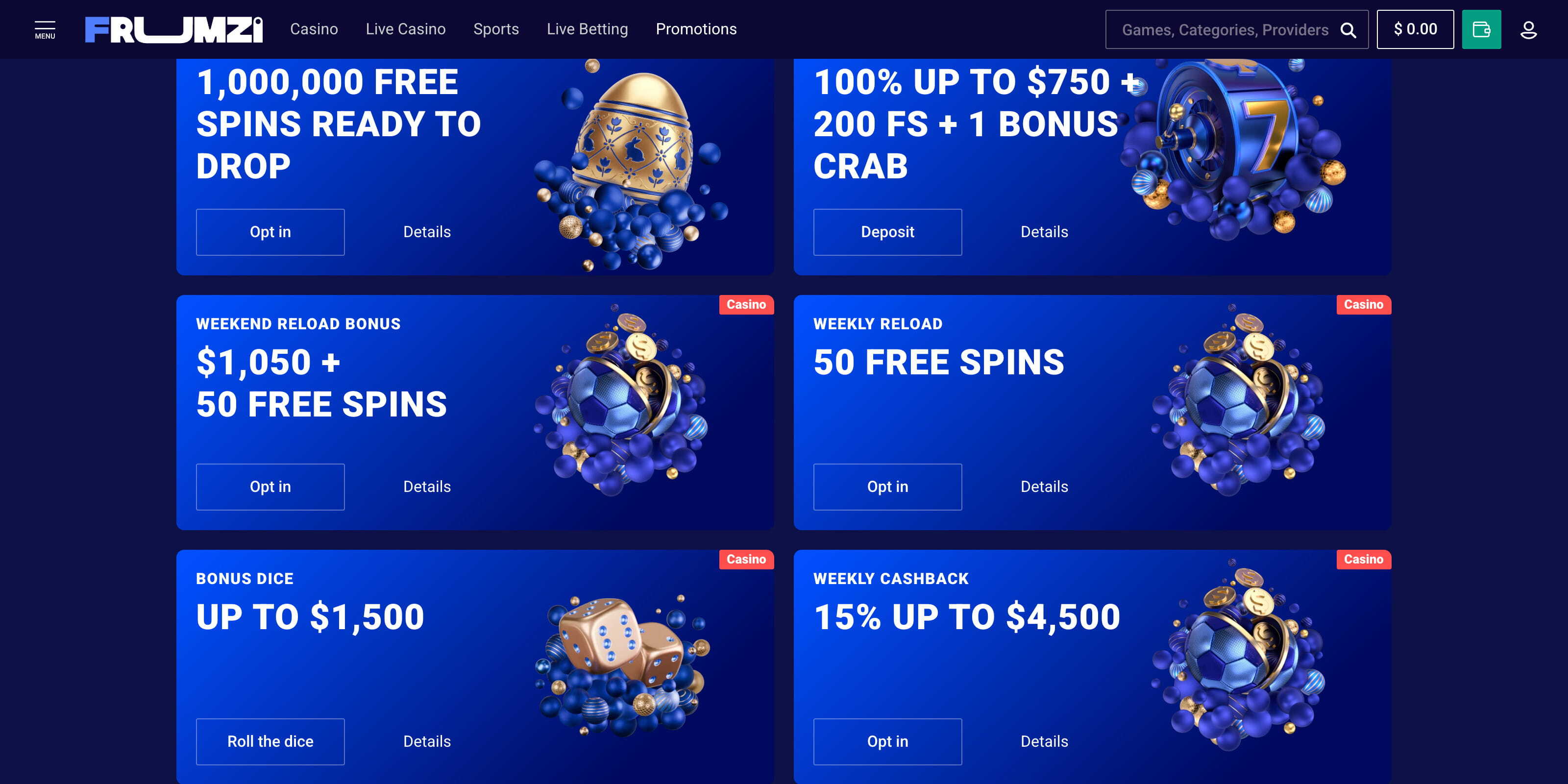 Frumzi online casino