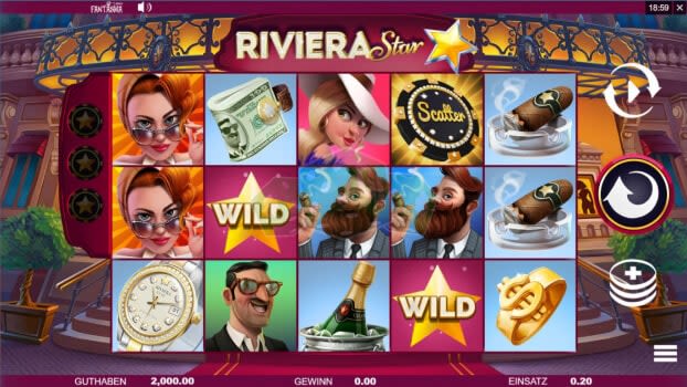 Screenshot of riviera star Snabbis Casino Thumbnail