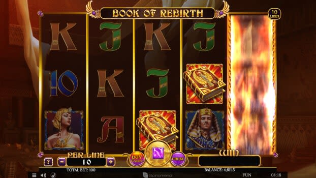 Screenshot of book of rebirth Woo Casino Thumbnail