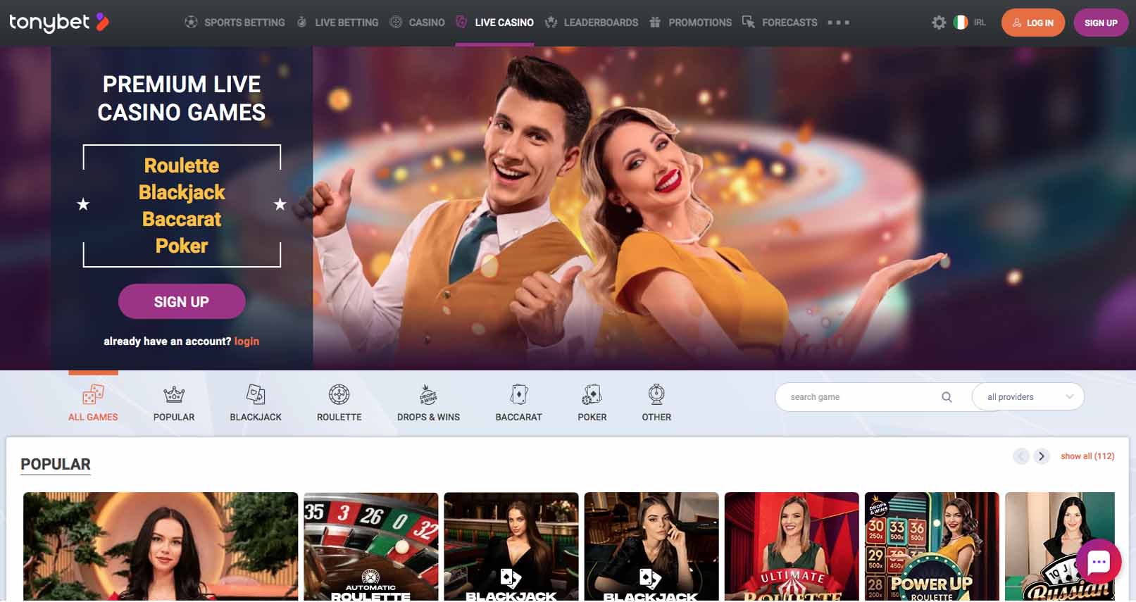 tonybet online casino