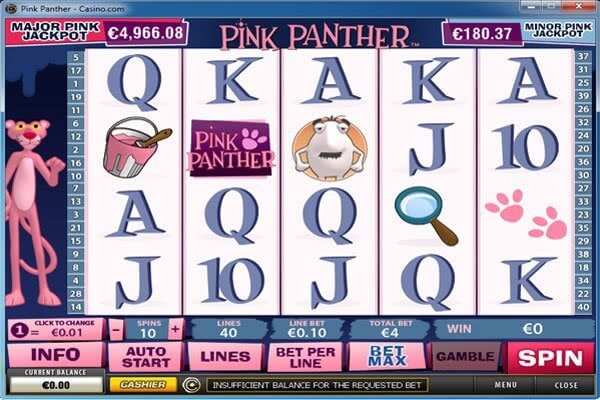 Screenshot of Casino pinkpanther Gameplay at Casino.com Thumbnail