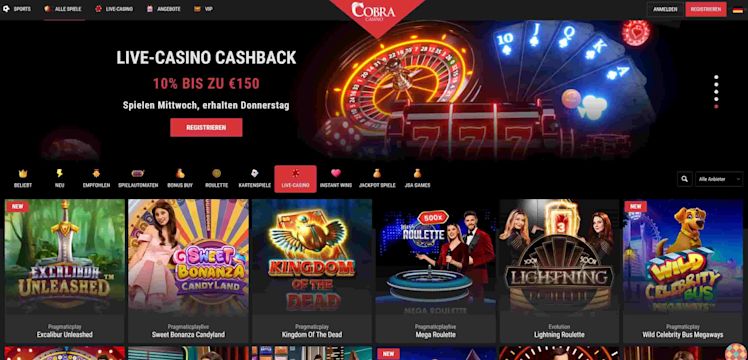 Cobra Casino Bewertung 2024 - 500 € Bonus + 250FS