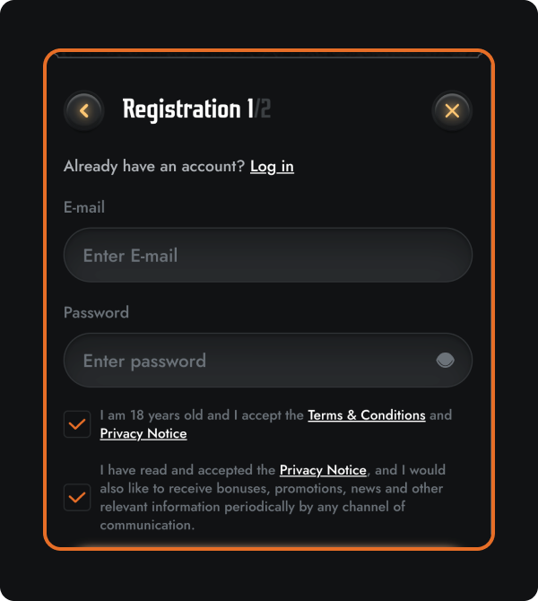 Gransino Casino Mobile App Interface