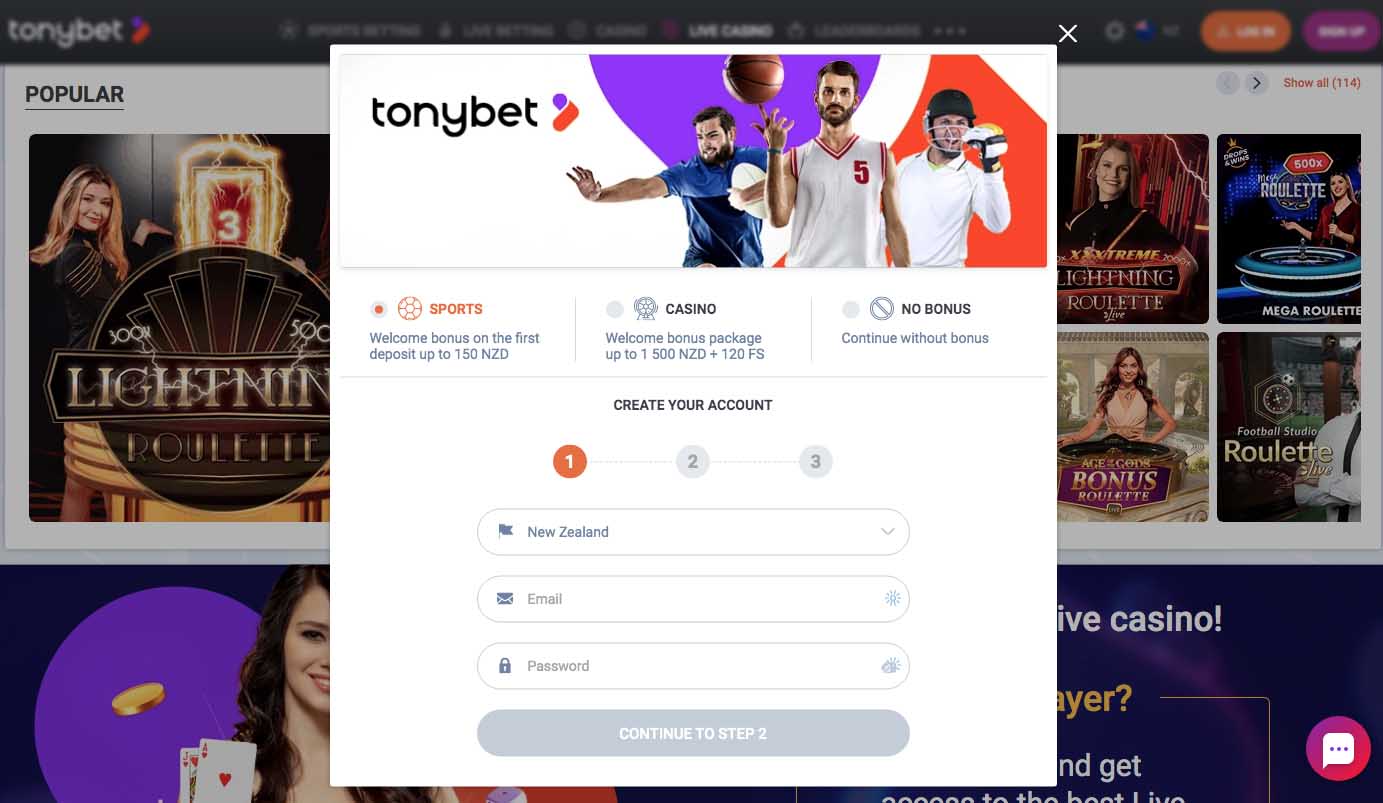 tonybet casino mobile