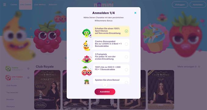 Nomini Casino Erfahrungen 2024 🎯 1.000 € + 1 BK