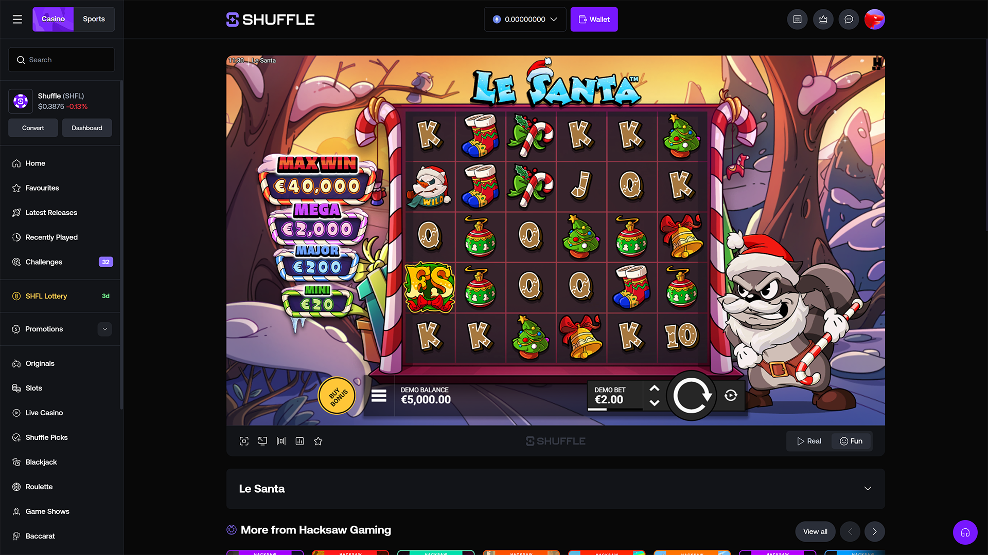 Shuffle Casino review - Get a 200% casino bonus