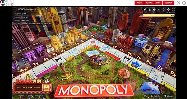 Screenshot of monopoly Captain Spins Thumbnail