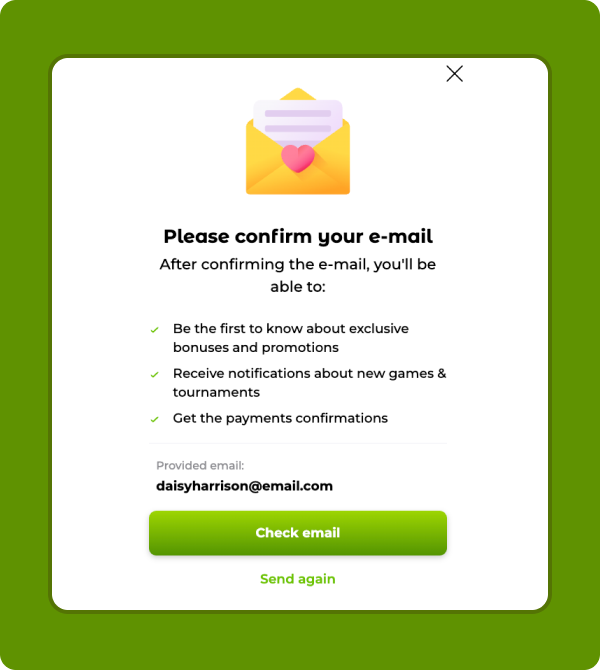 Schermata di Verde Casino