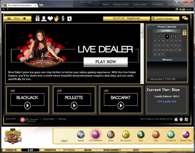Playing Live dealer at Riverbelle Thumbnail