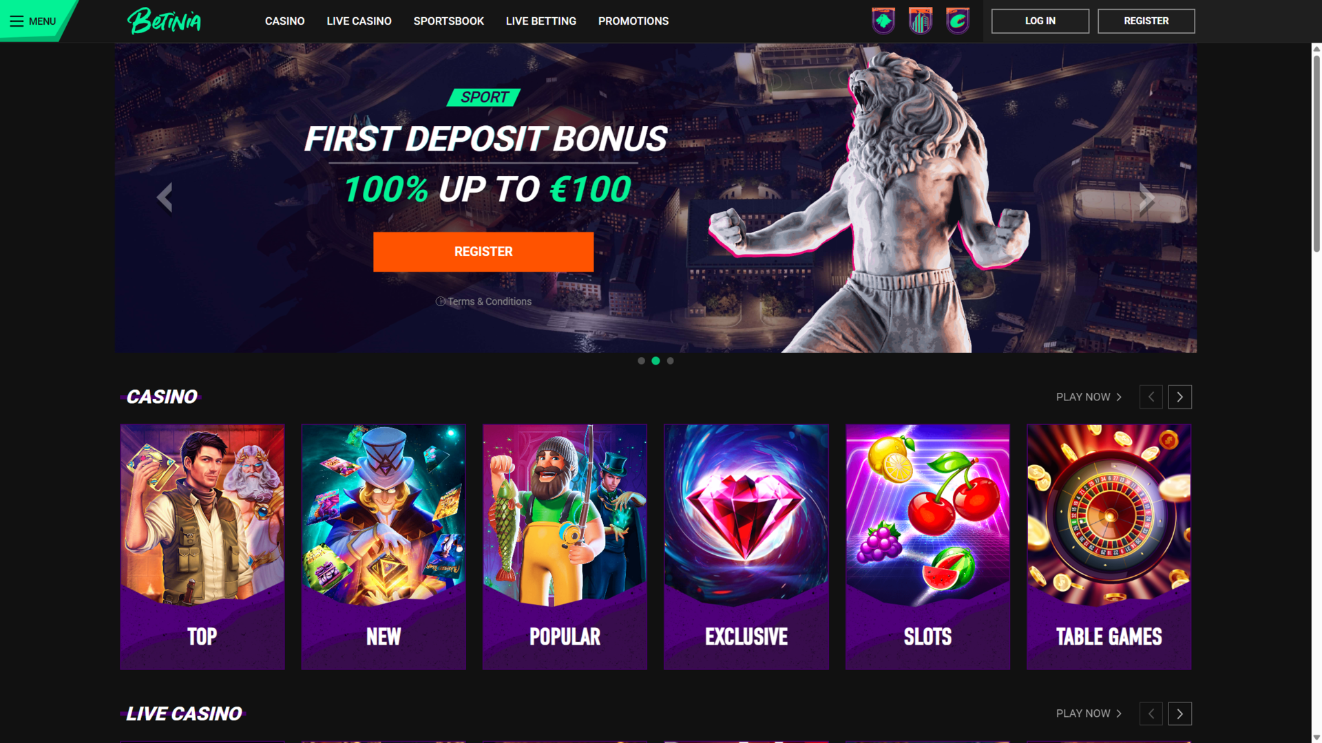 Betinia Casino Review 2026 | 7K Games, $500 Bonus + 200 FS