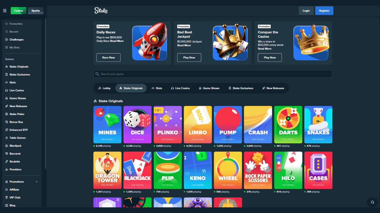 Stake Casino Screenshot