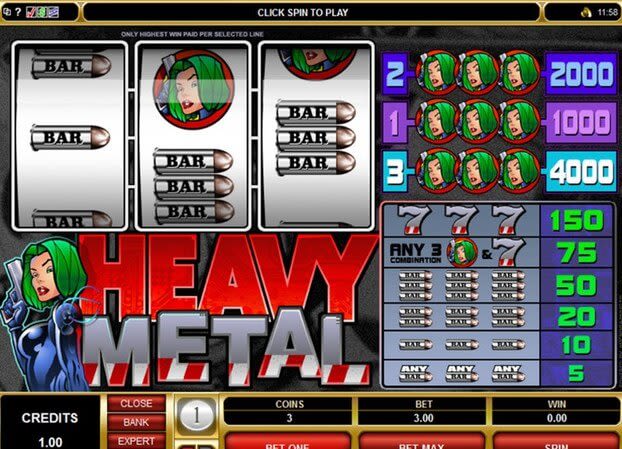 Heavymetal Slots Gameplay at Gaming Club