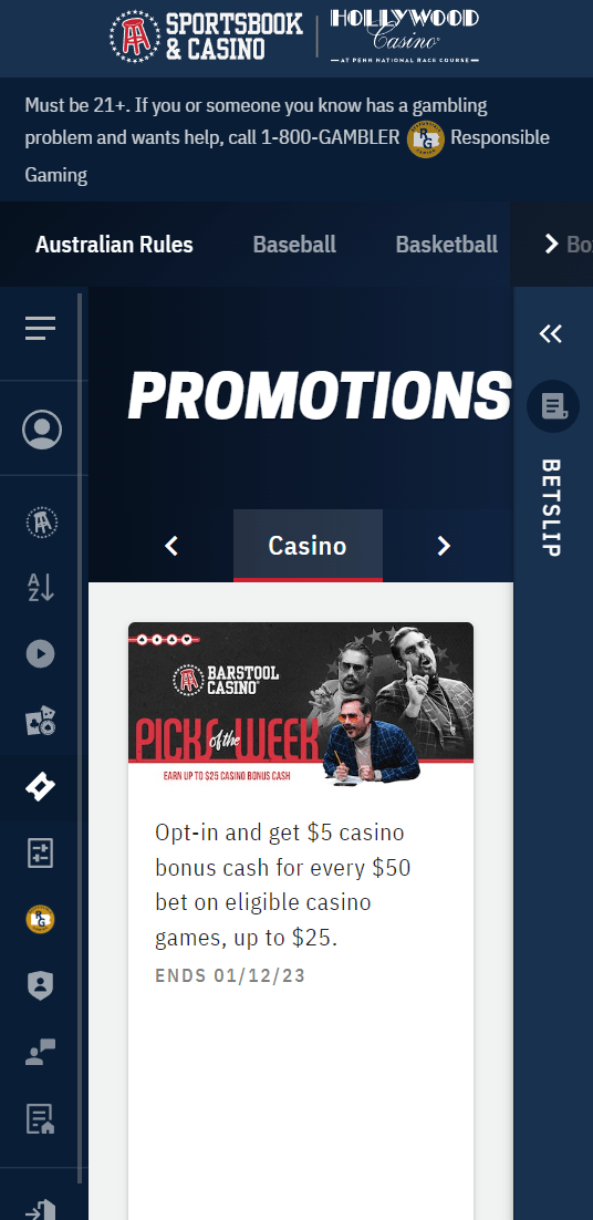 Barstool Casino Promo Code 