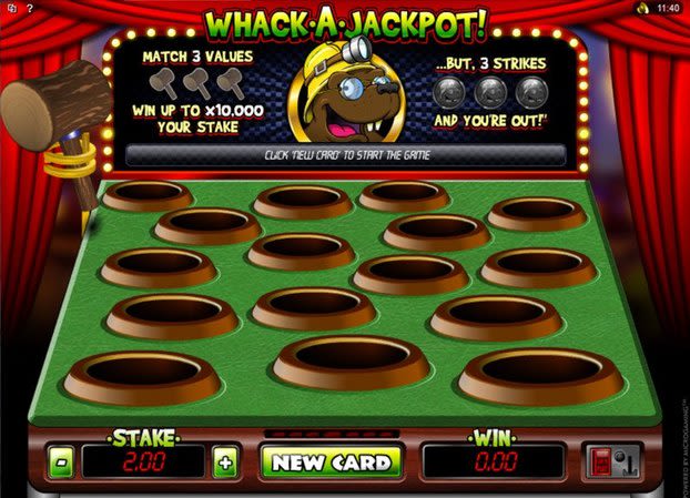 Lucky nugget whack a jackpot