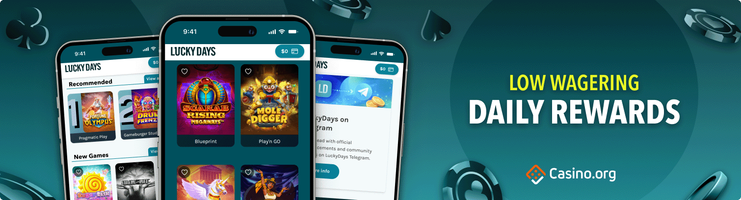 Lucky Spins Casino mobilvisning