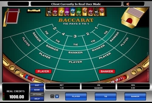 Baccarat at Mummy's Gold Flash Casino